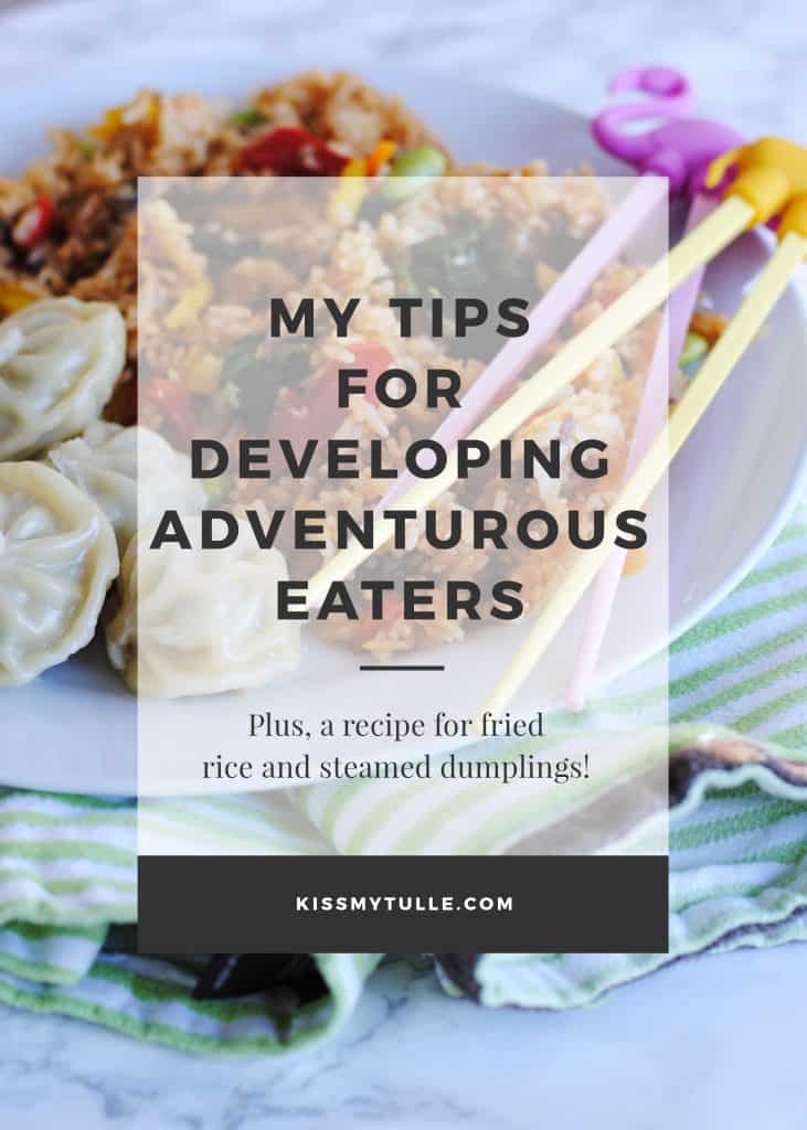 Here's a few of my tips on ways to develop adventurous eaters (plus, a starter recipe for fried rice and steamed dumplings). #LingLingFriedRice #IC #ad