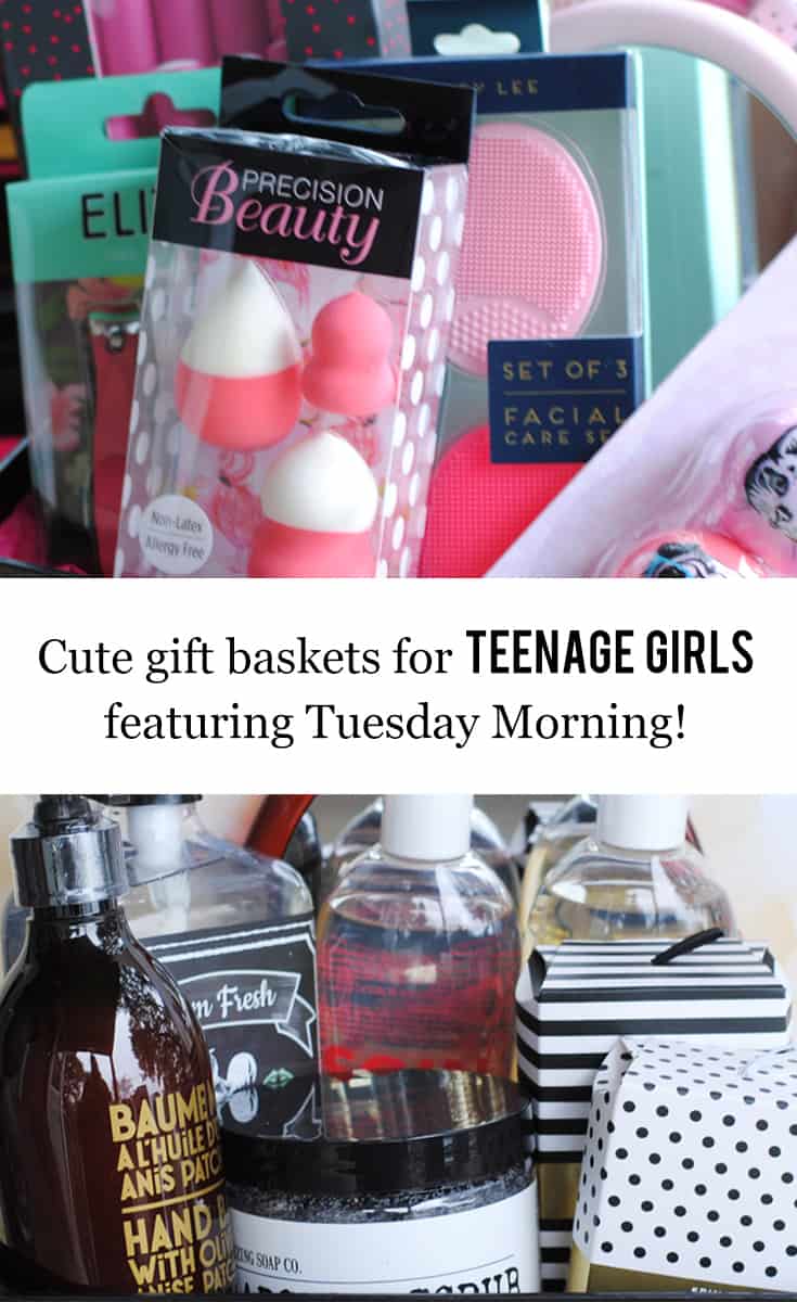 Cute Gift Baskets for Teenage Girls featuring Tuesday Morning #shopping #holidays #Christmas #Hanukkah #presents #gifts #forher #bathandbody #beauty #hair #makeup #teenager #teenagegirl